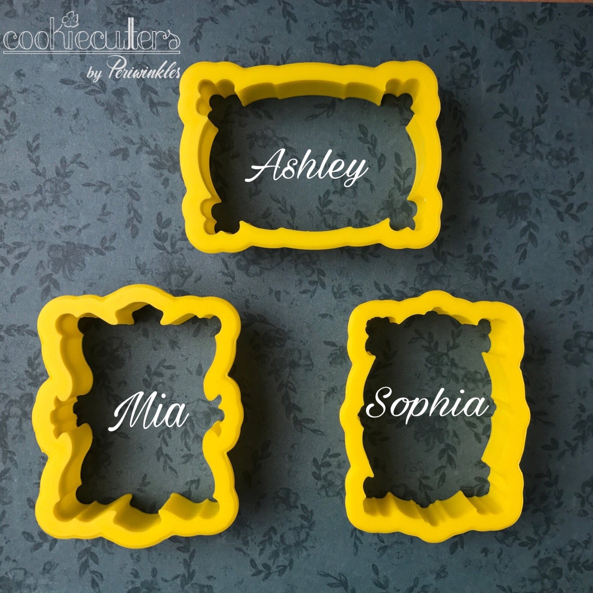 Mia Plaque Cookie Cutter - Periwinkles Cutters