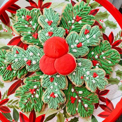 Mistletoe Door Wreath Cookie Platter - Periwinkles Cutters