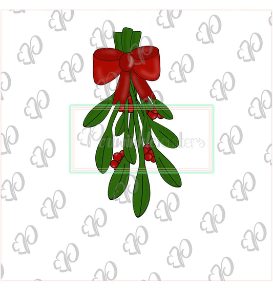 Mistletoe with Bow Cookie Cutter - Periwinkles Cutters