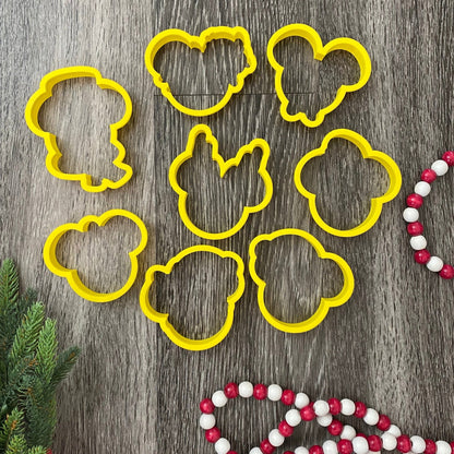 Mouse Christmas Set of Cookie Cutter - Periwinkles Cutters