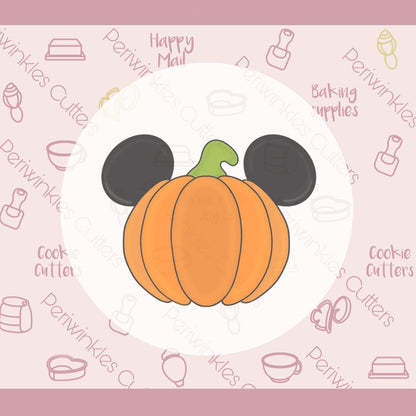 Mouse Ears Pumpkin Cookie Cutter - Periwinkles Cutters