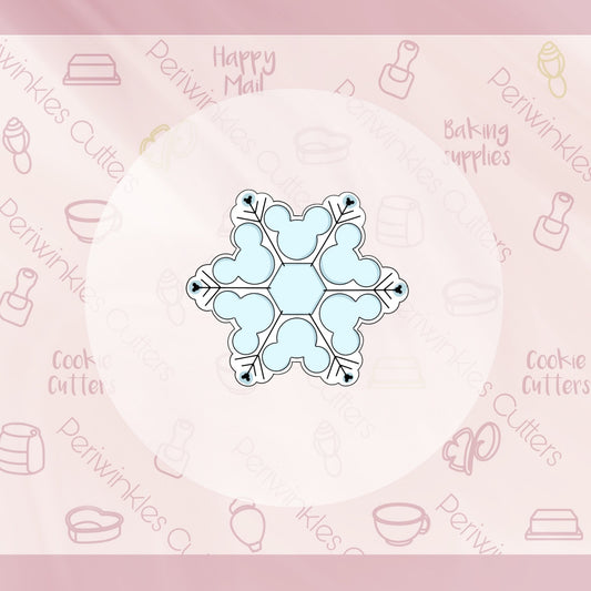 Mouse Ears Snowflake Cookie Cutter - Periwinkles Cutters