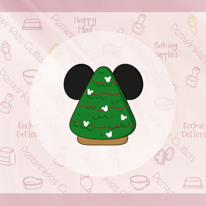 Mouse Ears Xmas Tree Cookie Cutter - Periwinkles Cutters