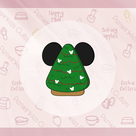 Mouse Ears Xmas Tree Cookie Cutter - Periwinkles Cutters