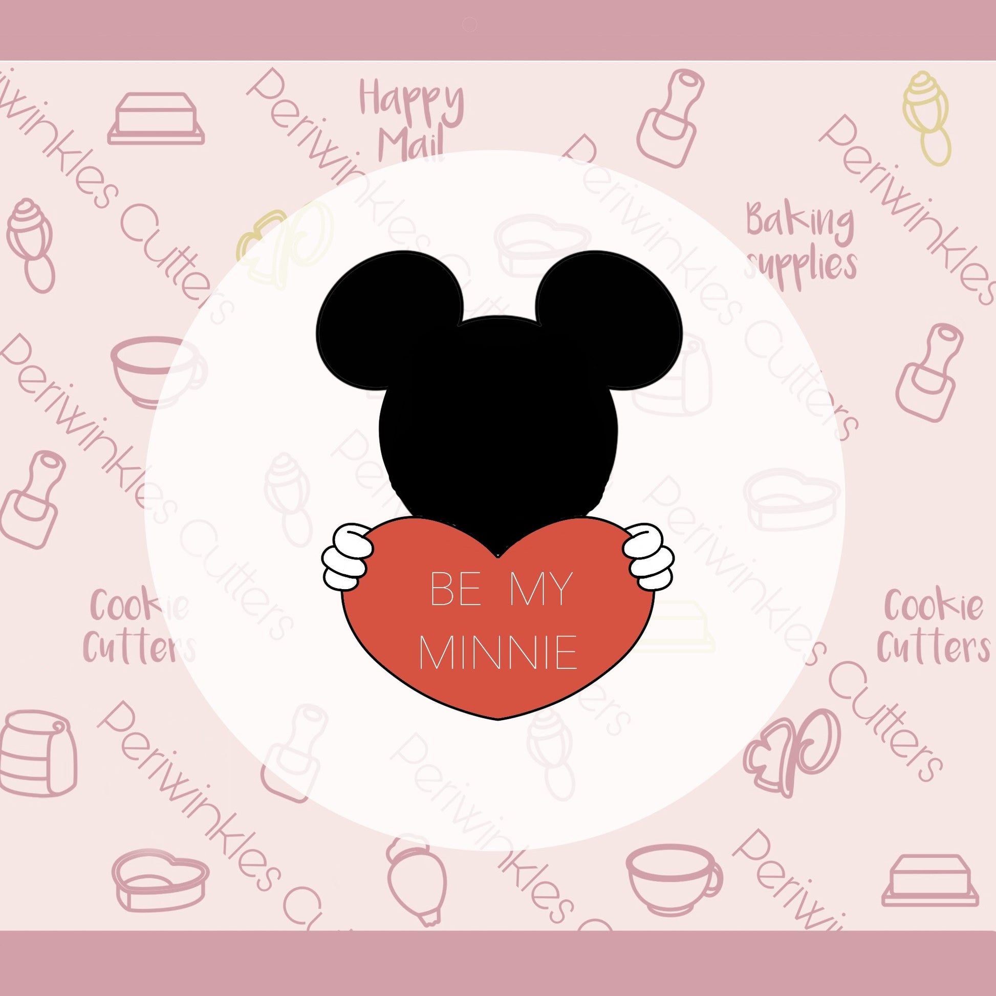 Mouse with Heart Cookie Cutter - Periwinkles Cutters