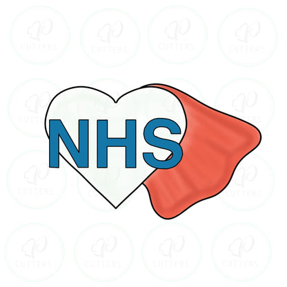 NHS super hero heart ♥️ Cookie Cutter - Periwinkles Cutters