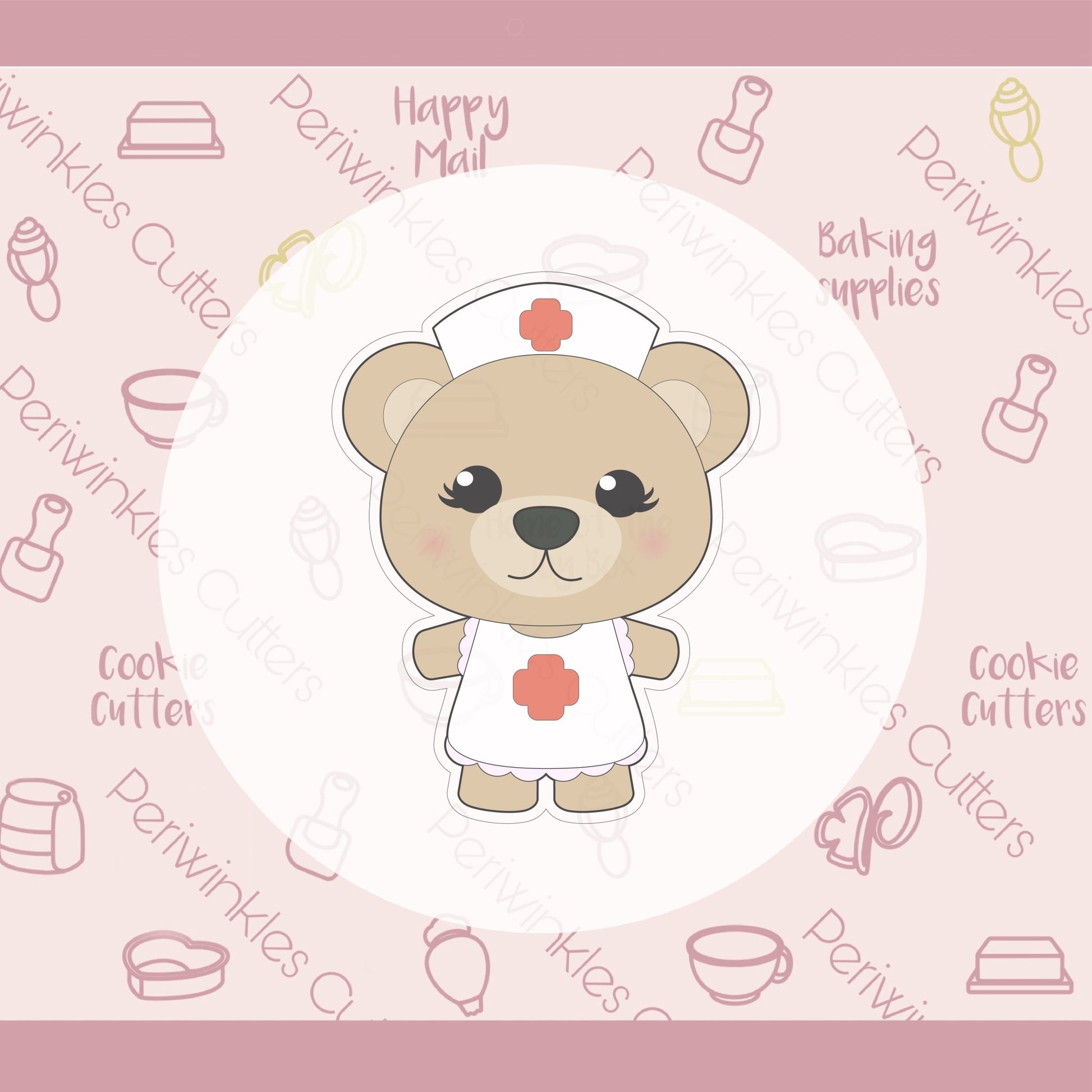 Nurse Bear Cookie Cutter - Periwinkles Cutters