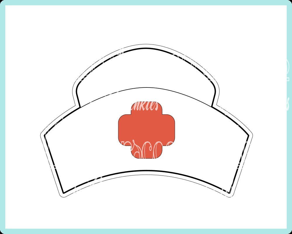 Nurse's Hat Cookie Cutter - Periwinkles Cutters