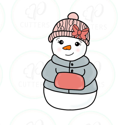Ooh La La Snowman People Cookie Cutter - Periwinkles Cutters