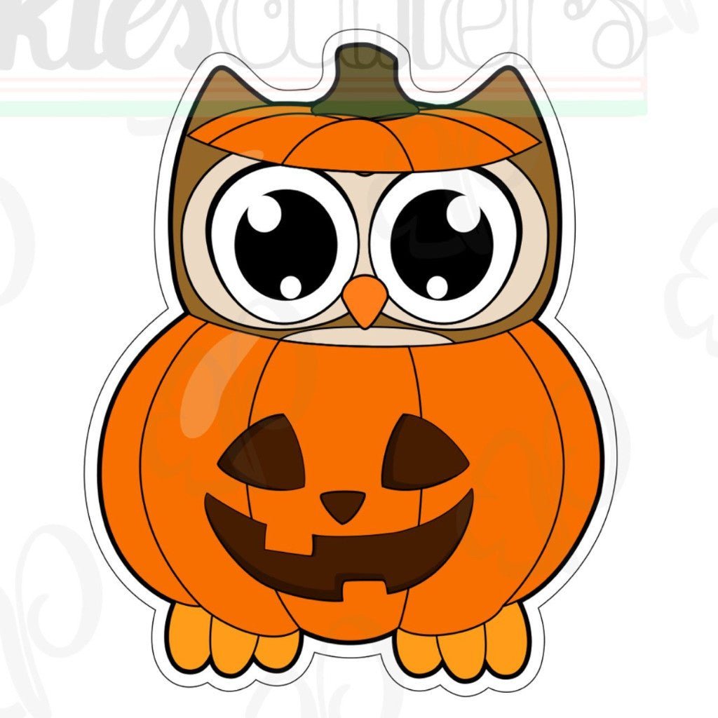 Owl Pumpkin Cookie Cutter - Periwinkles Cutters