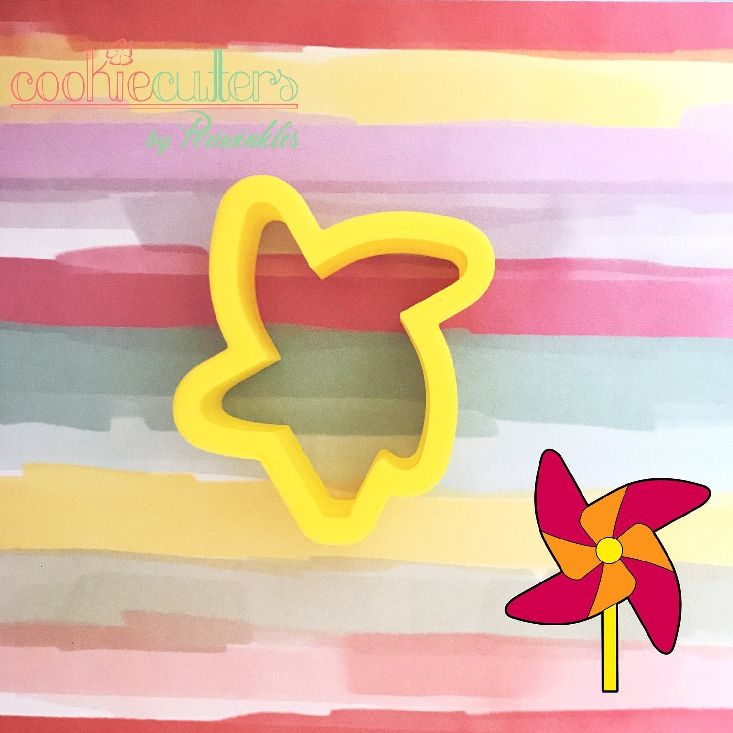 Paper Pinwheel Cookie Cutter - Periwinkles Cutters