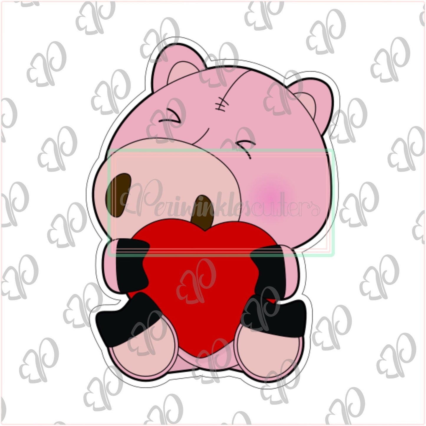 Pig Love Cookie Cutter "Hogs and Kisses” - Periwinkles Cutters