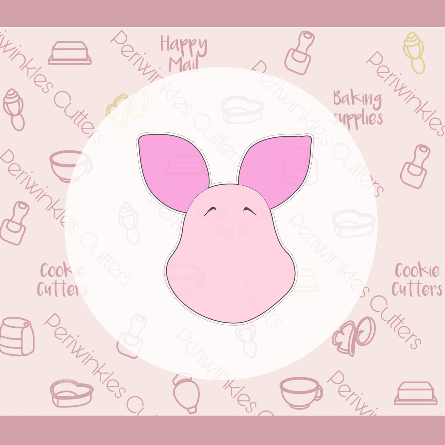 Pink Piggy Cookie Cutter - Periwinkles Cutters