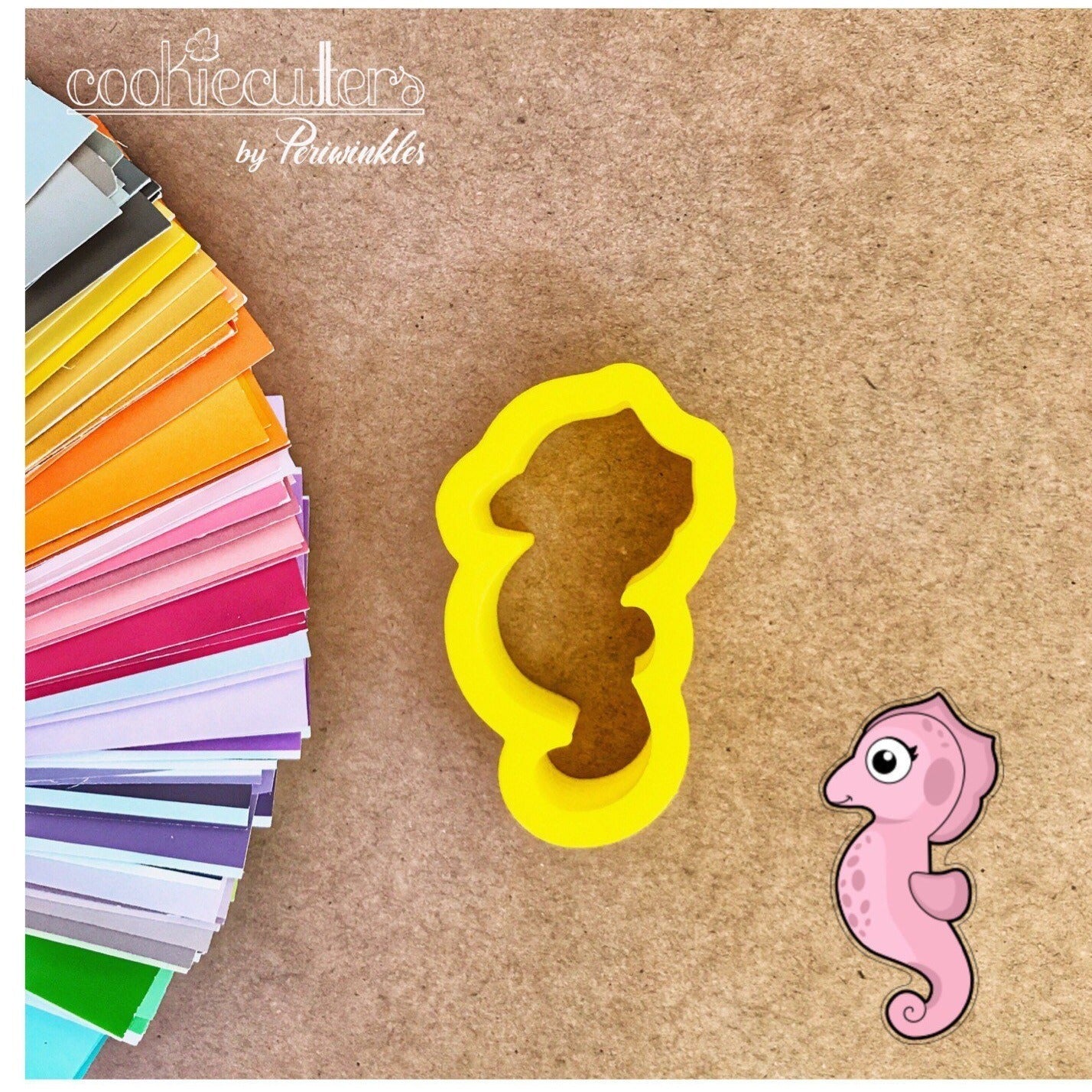 Pink Sea Horse Cookie Cutter - Periwinkles Cutters