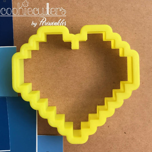 Pixelated Heart Cookie Cutter - Periwinkles Cutters