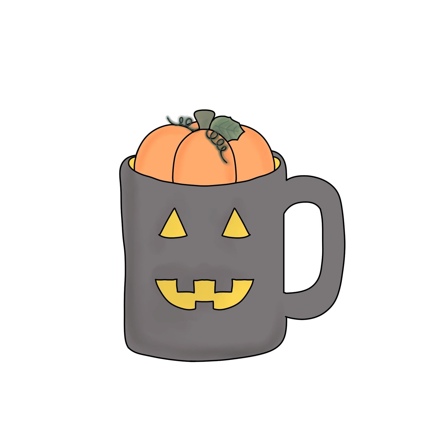 Pumpkin Mug Cookie Cutter - Periwinkles Cutters