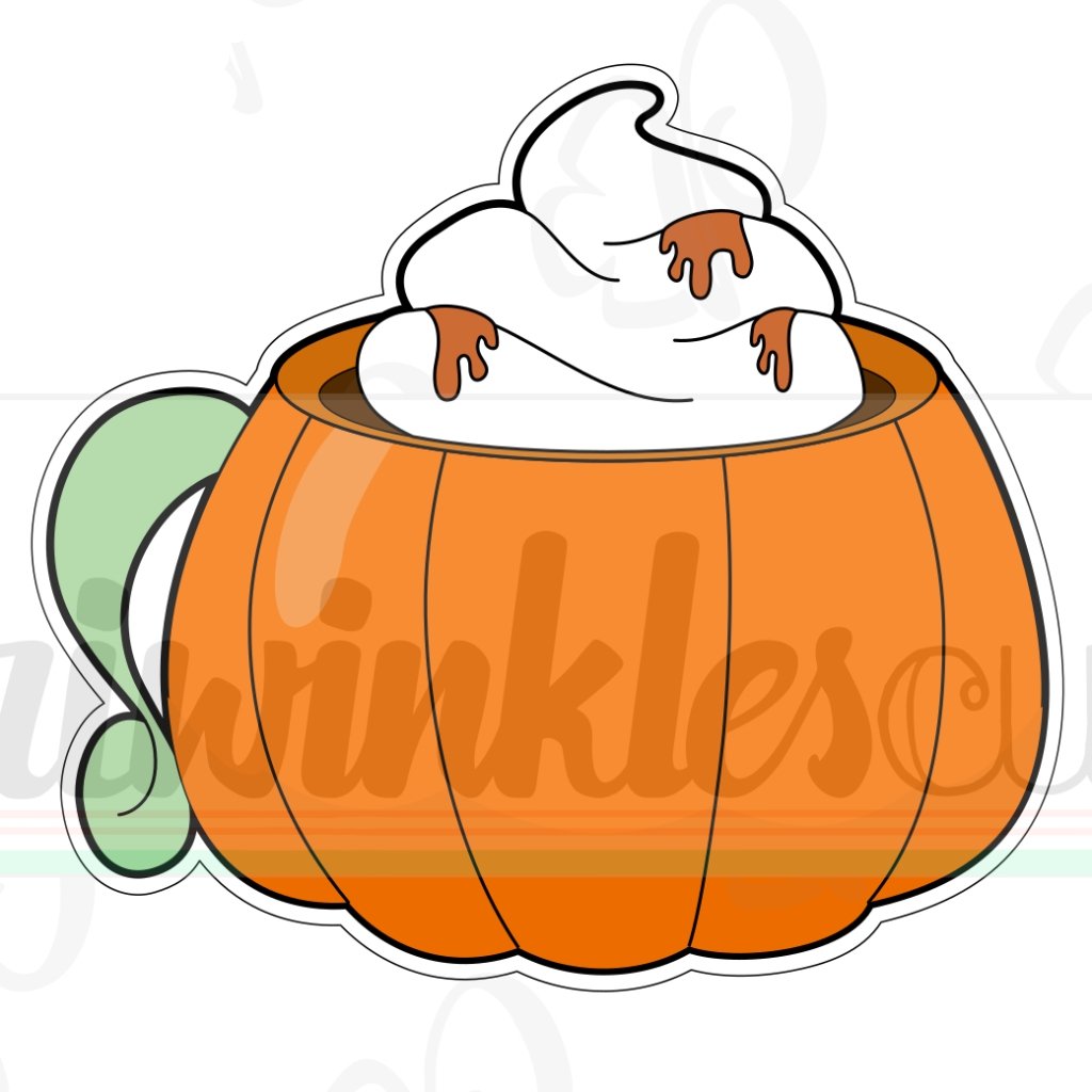 Pumpkin Mug Latte Cookie Cutter - Periwinkles Cutters