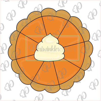 Pumpkin Pie Platter Cookie Cutter - Pizza and Floral platter - Periwinkles Cutters