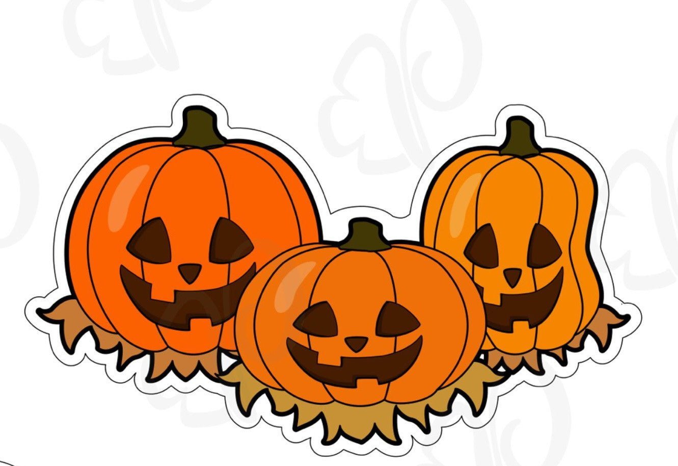 Pumpkin Scarecrow Banner Cookie Cutter - Periwinkles Cutters