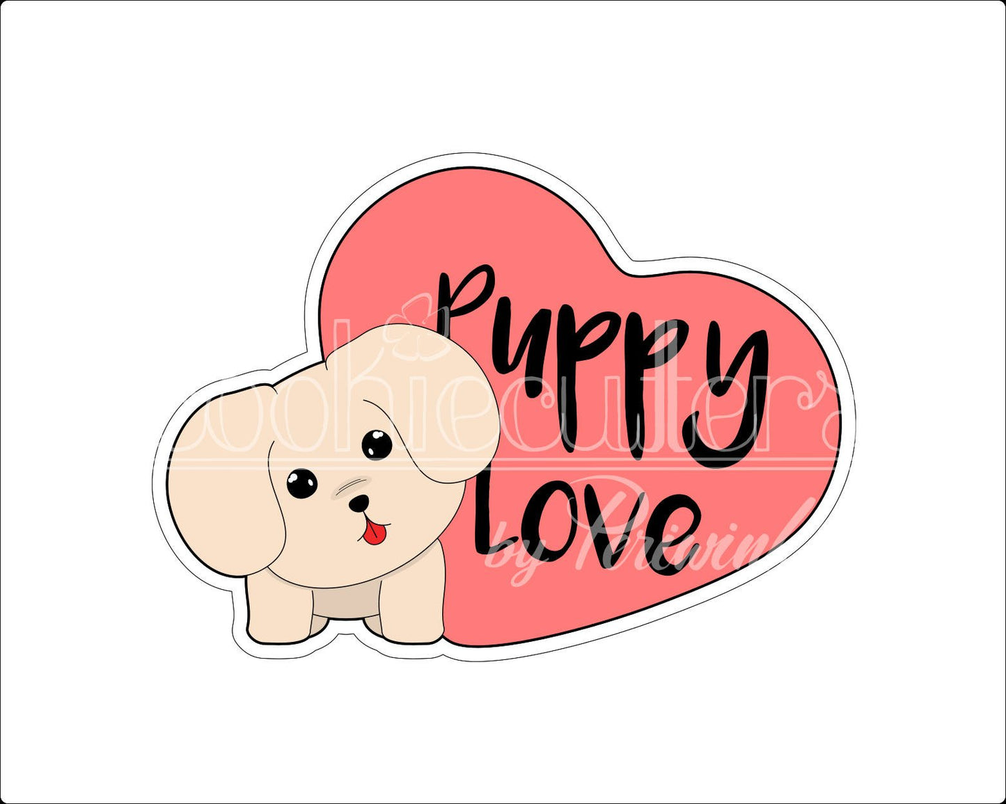 Puppy Love Cookie Cutter - Periwinkles Cutters