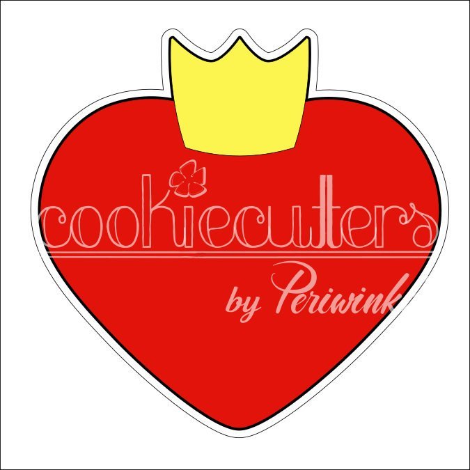 Queen Heart Cookie Cutter - Periwinkles Cutters