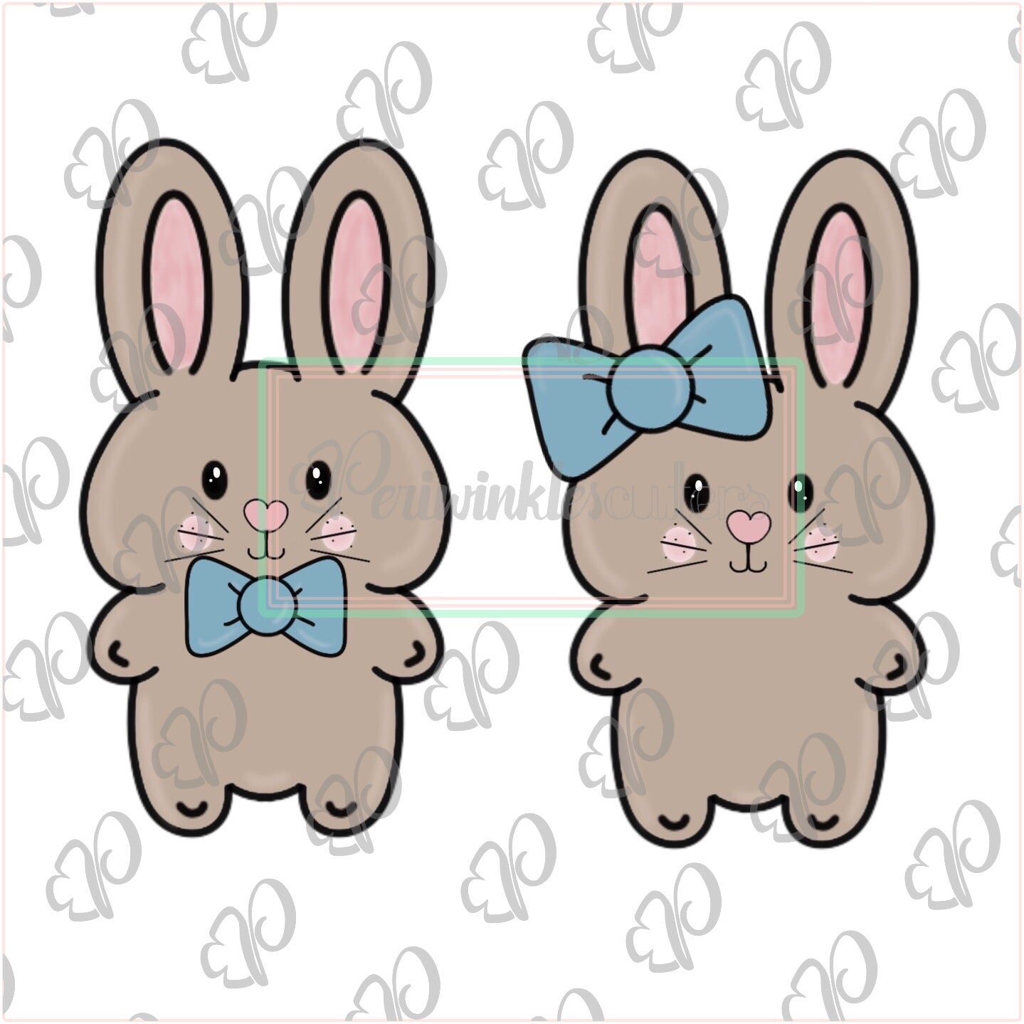 Rabbit Boy - Boy Bunny Cookie Cutter - Periwinkles Cutters