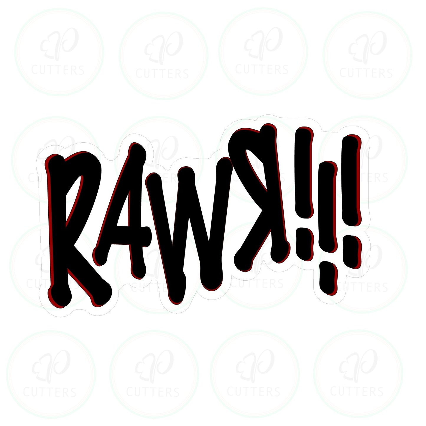 Rawr!!! Lettering Cookie Cutter - Periwinkles Cutters