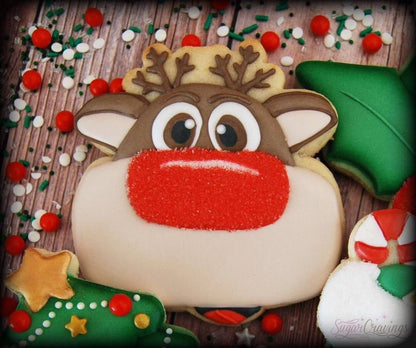 Rudolph Reindeer Face Cookie Cutter - Periwinkles Cutters