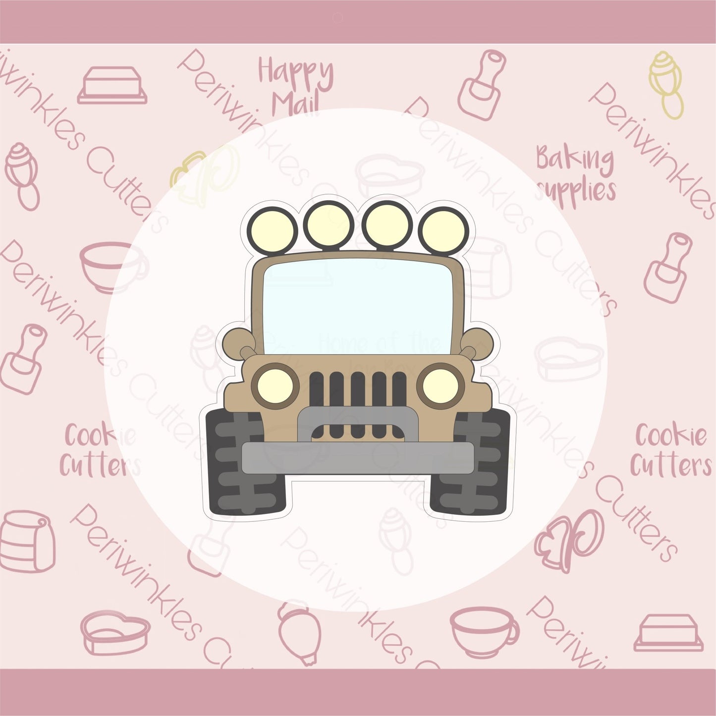 Safari Jeep Cookie Cutter - Periwinkles Cutters