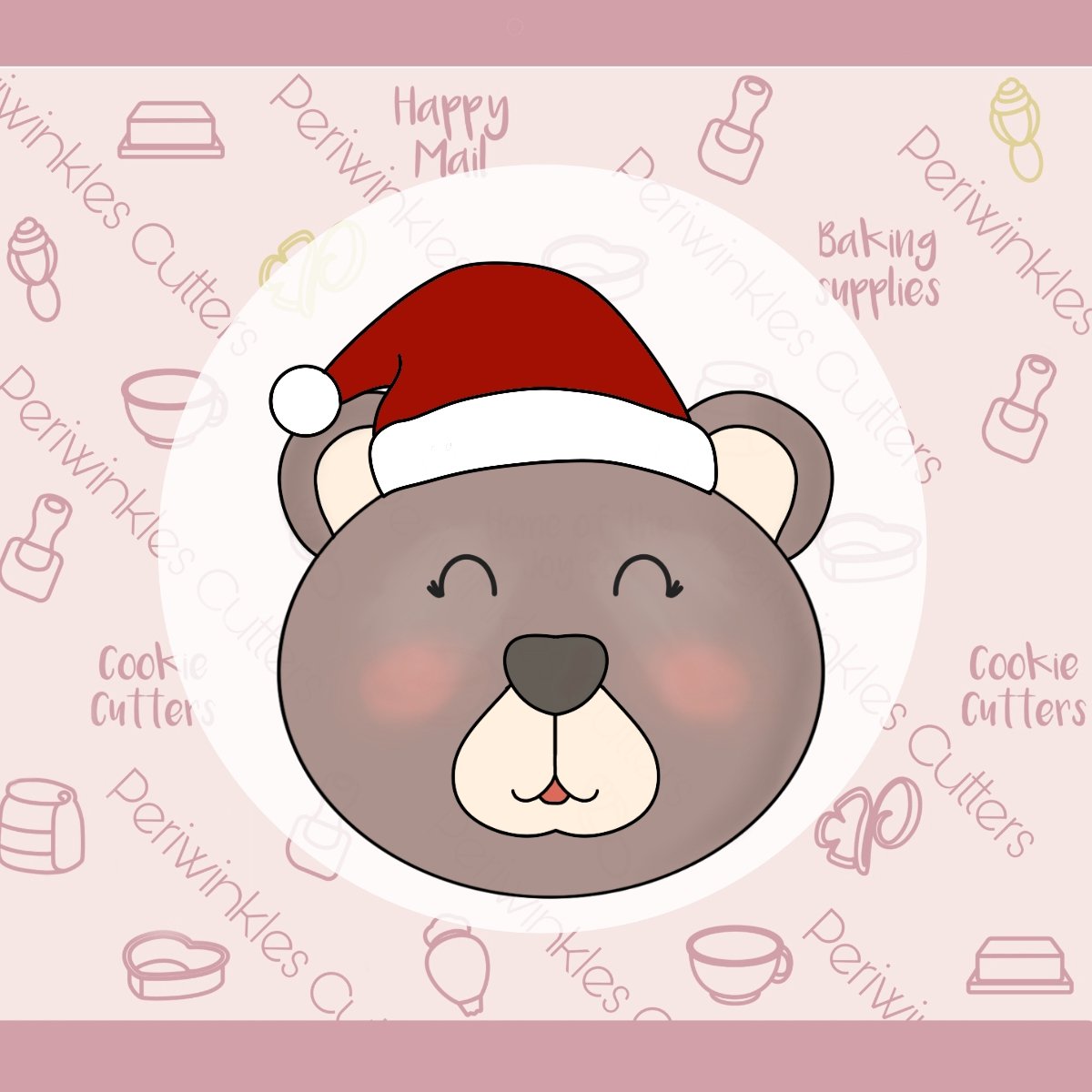 Santa Bear Cookie Cutter - Periwinkles Cutters