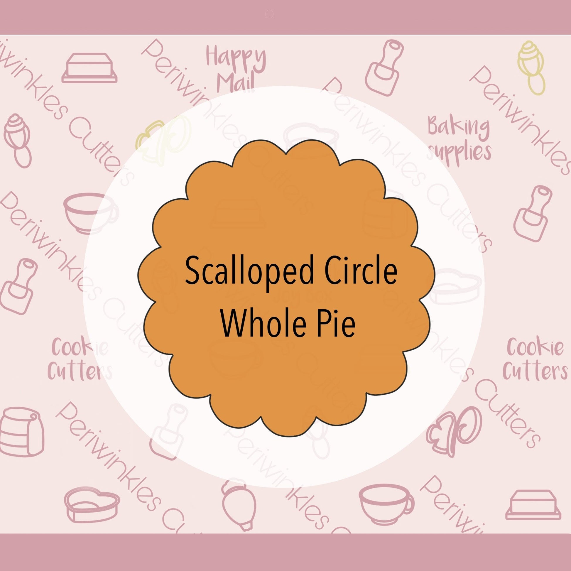 Scalloped Circle Cookie Cutter - Periwinkles Cutters