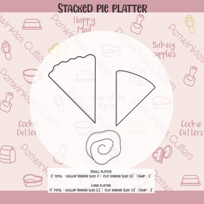 Stacked Pie Platter 3 Pieces Cookie Cutter - Periwinkles Cutters