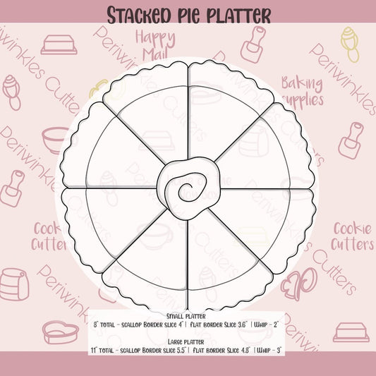 Stacked Pie Platter 3 Pieces Cookie Cutter - Periwinkles Cutters