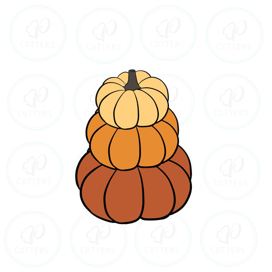 Stacked Pumpkins Cookie Cutter - Periwinkles Cutters