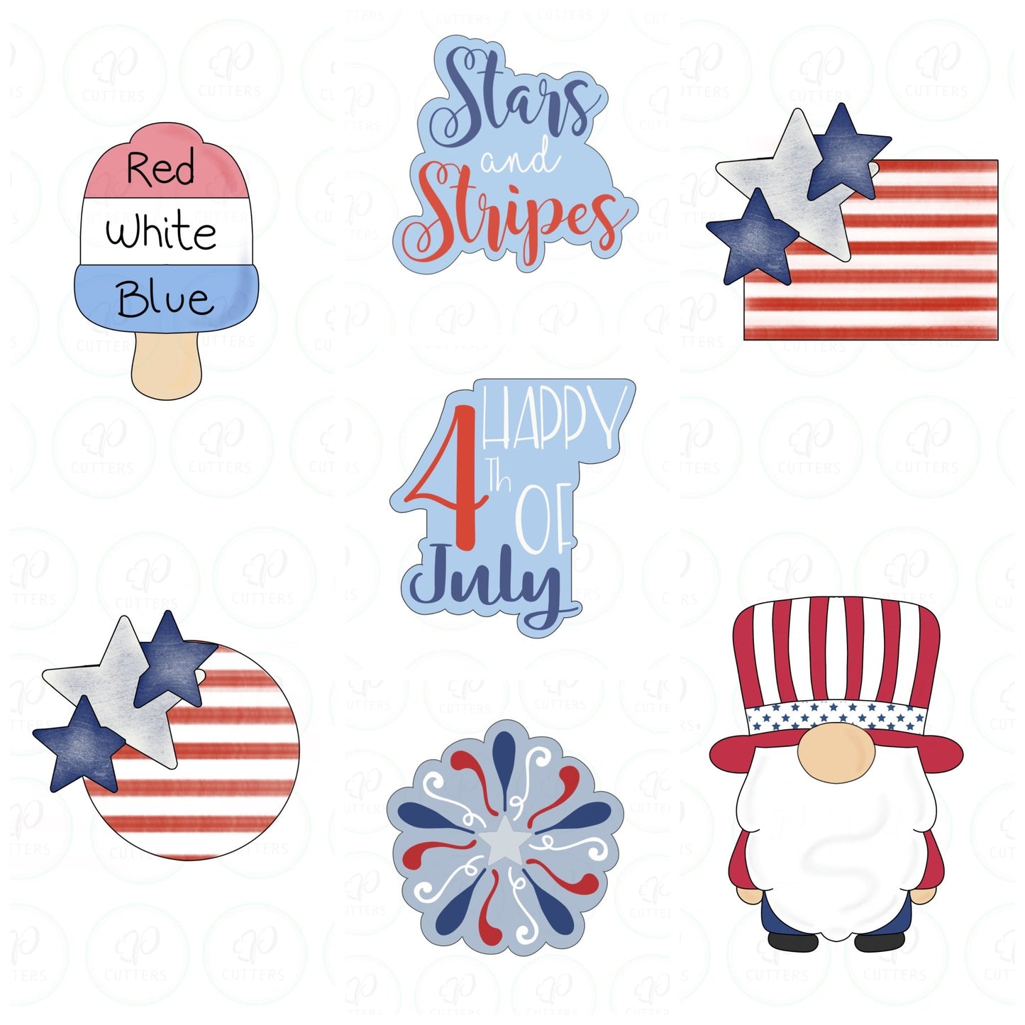 Stars American Flag Cookie Cutter - Periwinkles Cutters