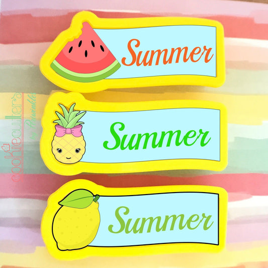 Summer Banners Cookie Cutter - Periwinkles Cutters