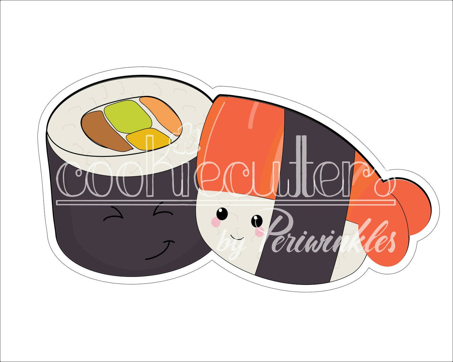 Sushi Couple Cookie Cutter - Periwinkles Cutters