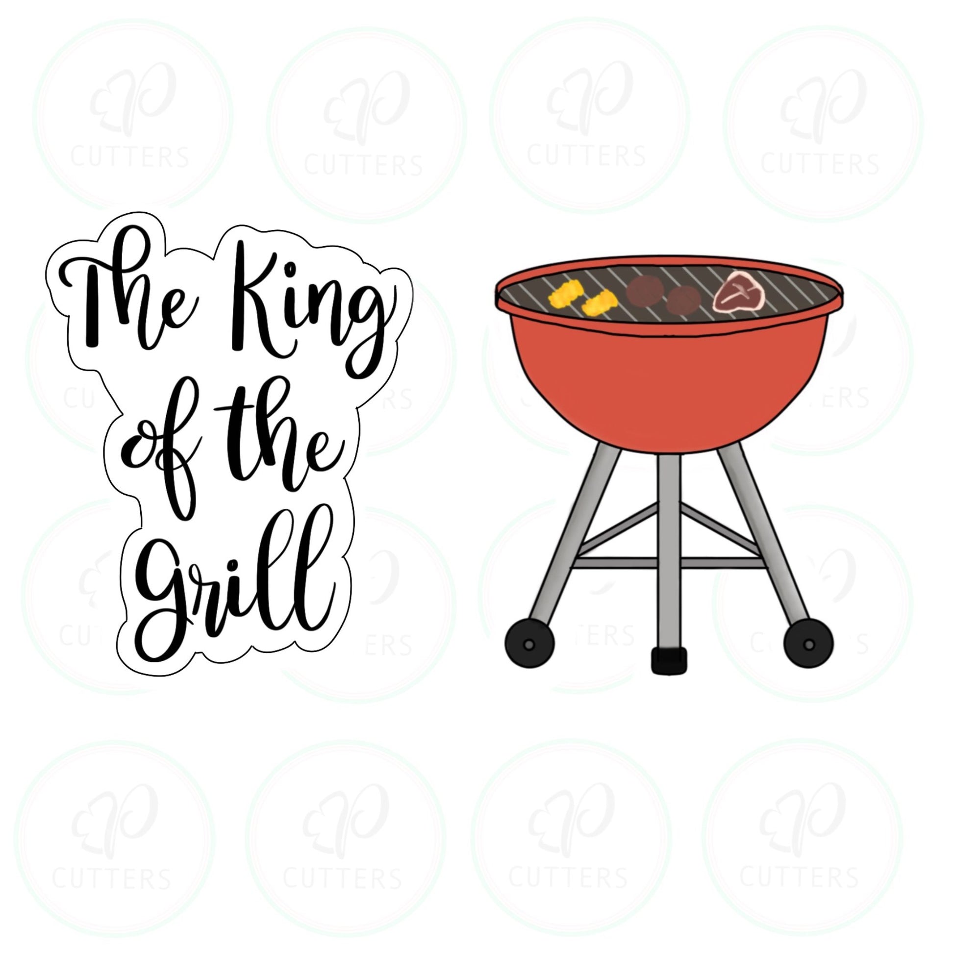 The King of the Grill Plaque Cookie Cutter - Periwinkles Cutters