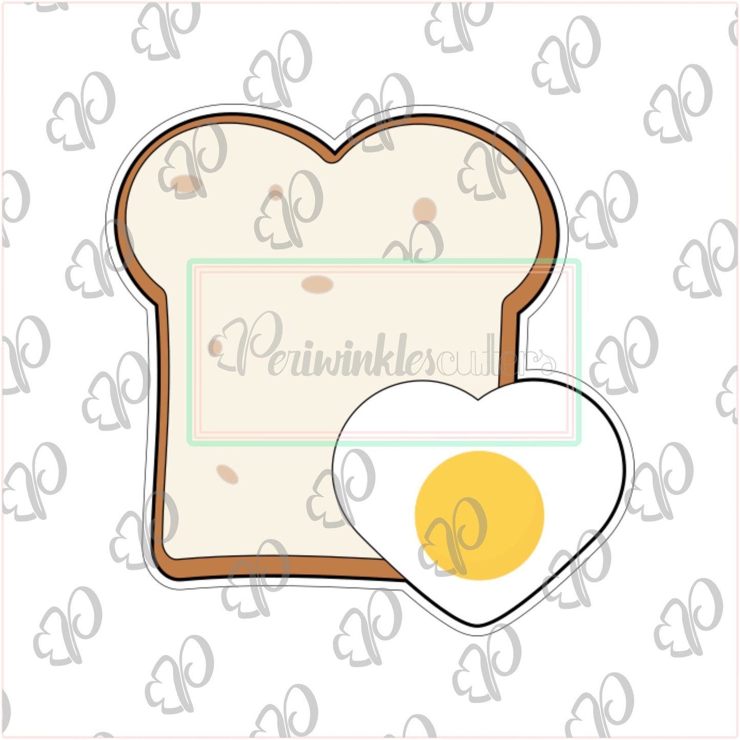 Toast with Egg Heart Cookie Cutter - Periwinkles Cutters