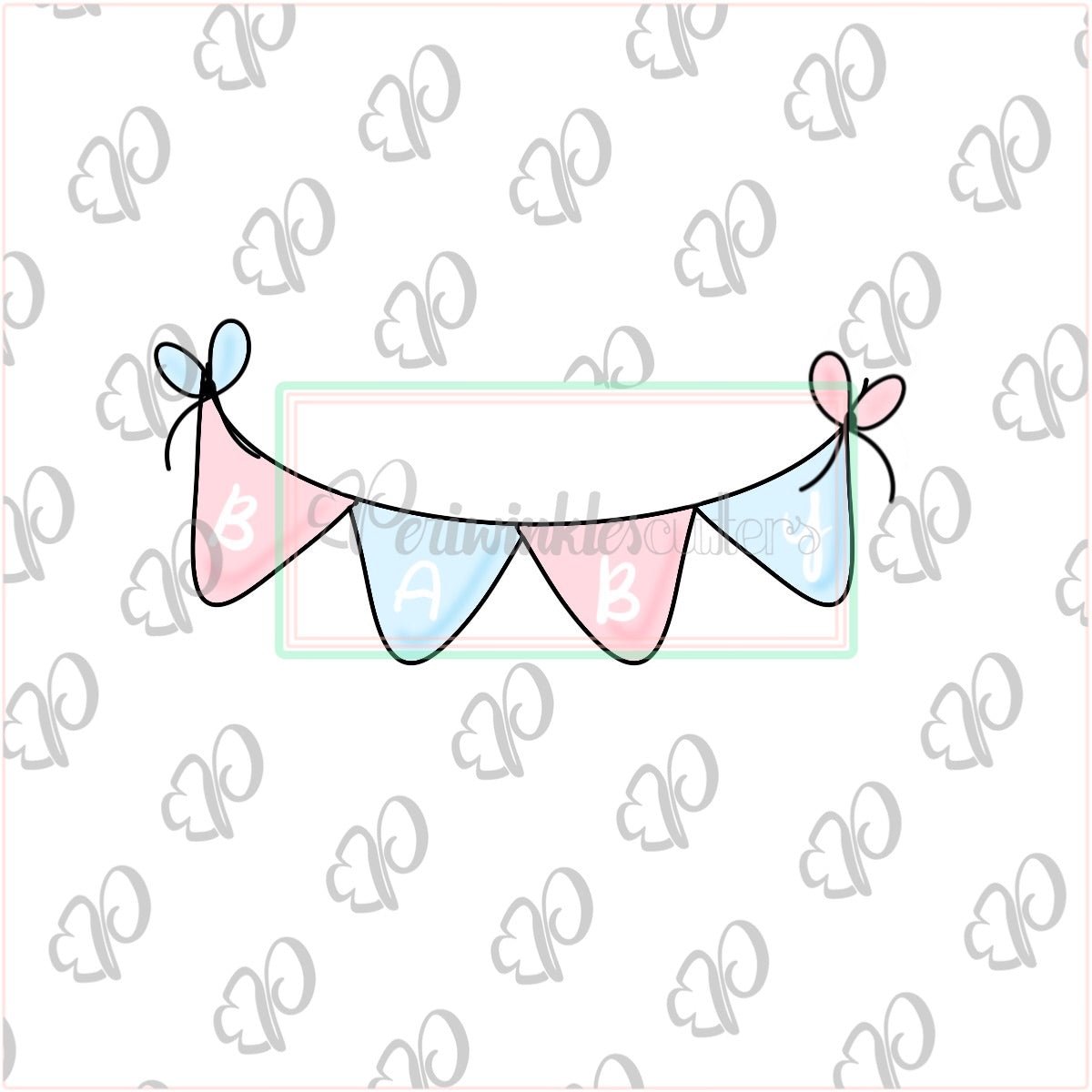 Triangle Flags Banner Cookie Cutter - Periwinkles Cutters