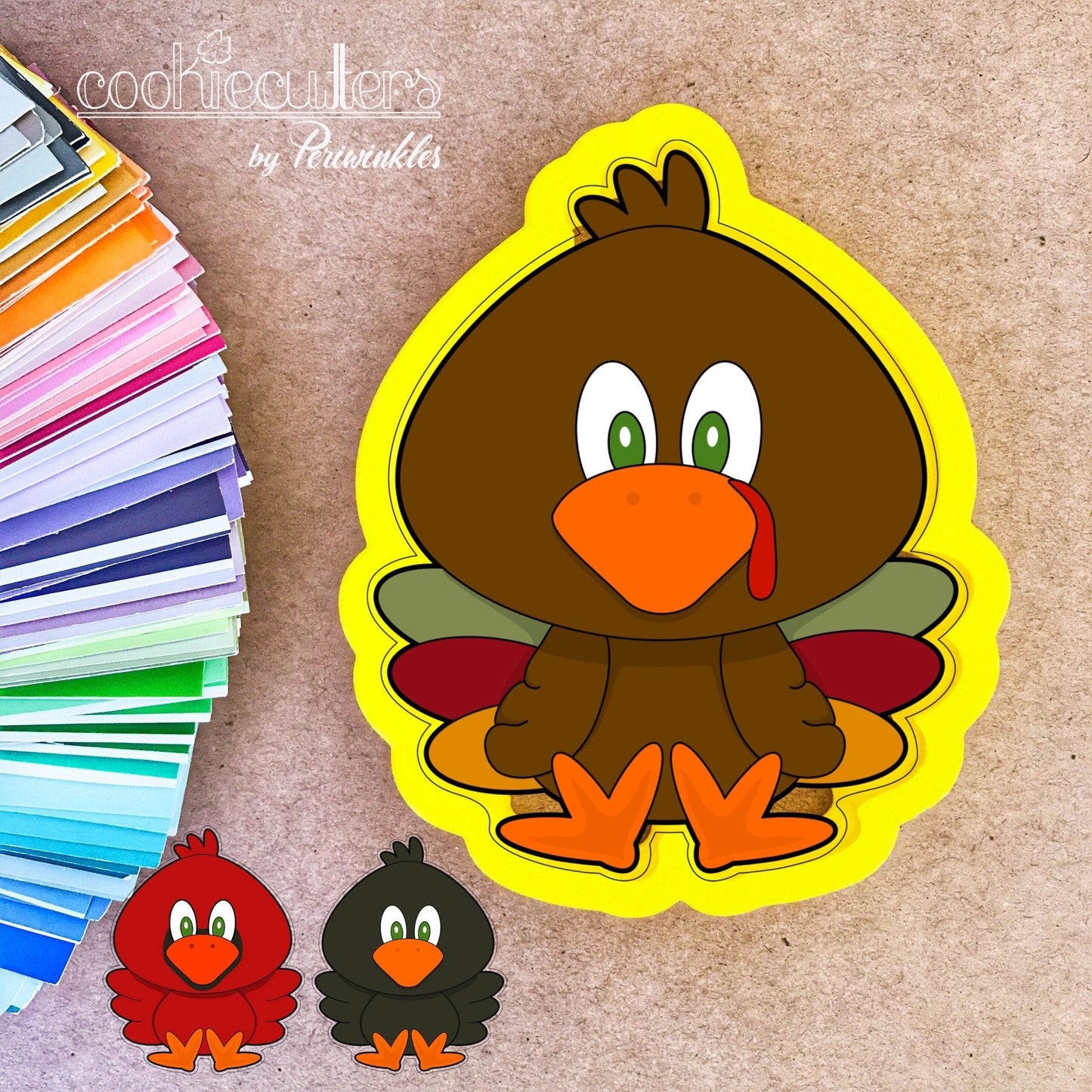 Turkey - Cardinal - Crow Bird Cookie Cutter - Periwinkles Cutters