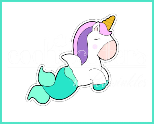 Unicorn Mermaid Cookie Cutter - Periwinkles Cutters