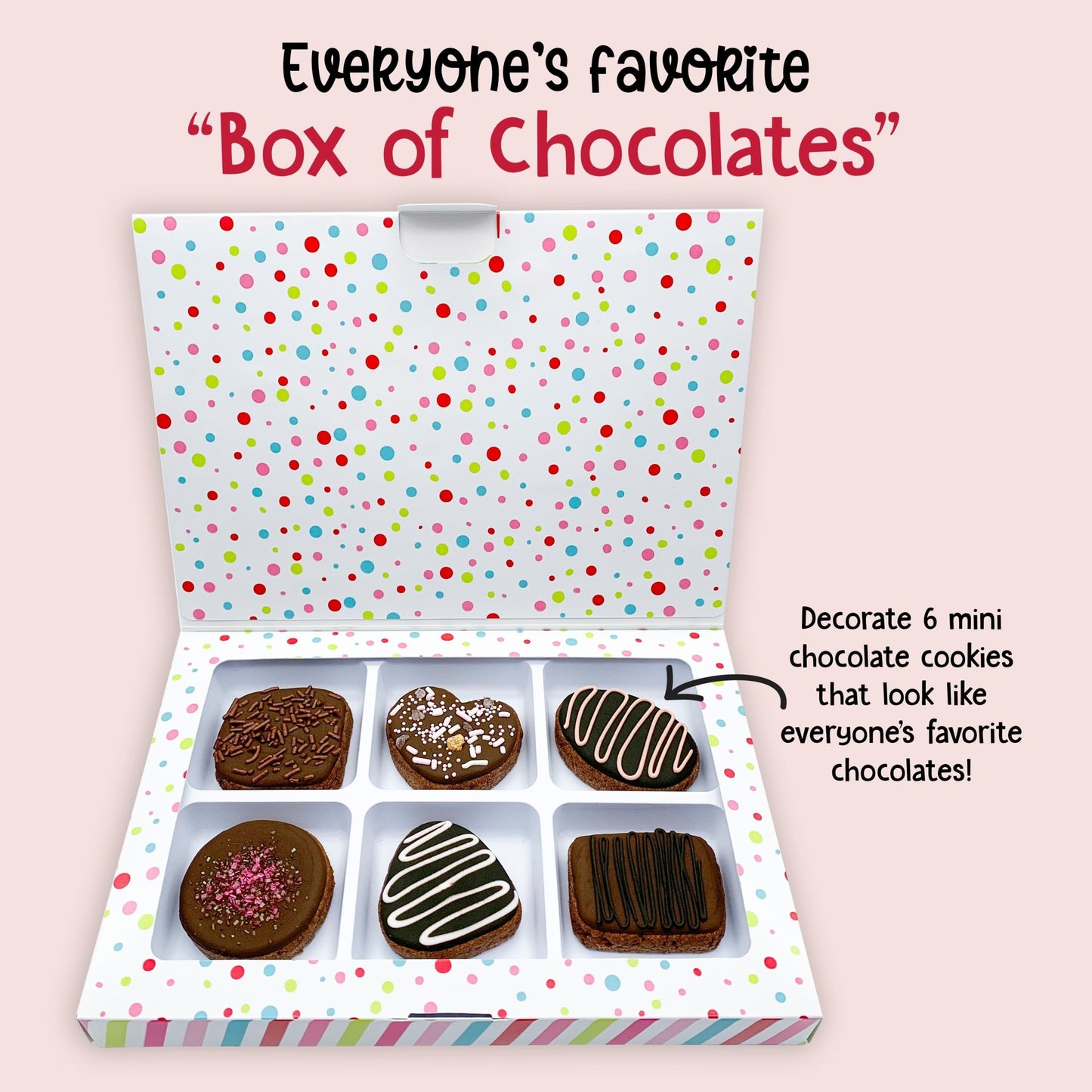 Valentines Chocolate Box Set of 6 Cookie Cutters - Periwinkles Cutters