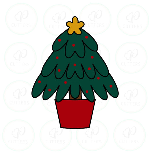 Vintage Christmas Tree Cookie Cutter - Periwinkles Cutters