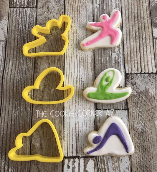 Yoga Poses Cookie Cutter - Periwinkles Cutters